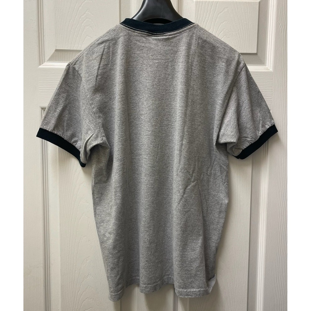 Vintage Disney Mickey Mouse Club Member Men's Medium Grey w/Black Ringer T-Shirt - Picture 3 of 9